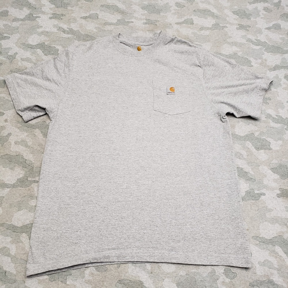 Carhartt Shirt Mens Large Gray Pockets Short Sleeve‎ Workwear